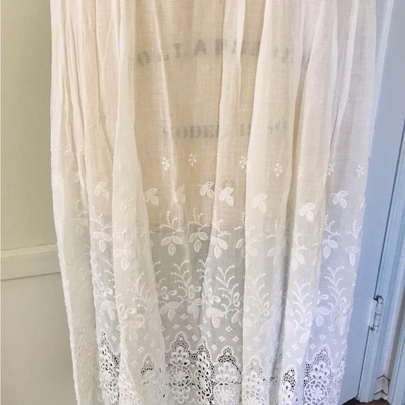 White on white cotton w/fancy lace Victorian dress XLNT cond.very Downton - Picture 6 of 13